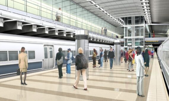 Artist's rendition of new Long Island Railroad terminal at Grand Central Station - part of the East Side Access project.
